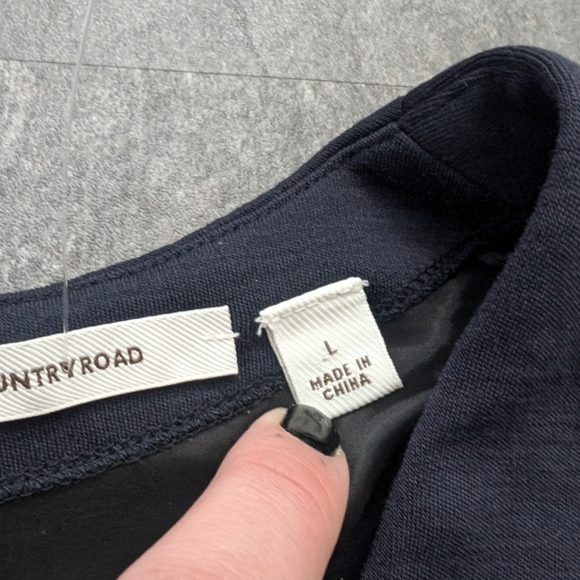 Country road purple and black long sleeve wool dress Size large - Picture 4 of 9